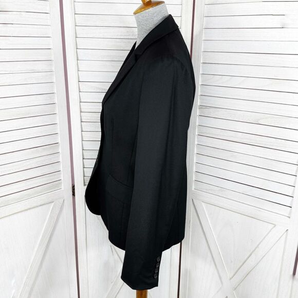 J. Crew Wool Classic Blazer Jacket Black 8 Single Breasted Office Career - Picture 2 of 15